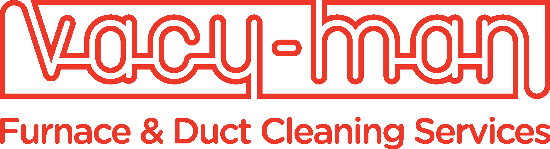 Vacu Man Duct And Furnace Cleaning Logo Vector Logo